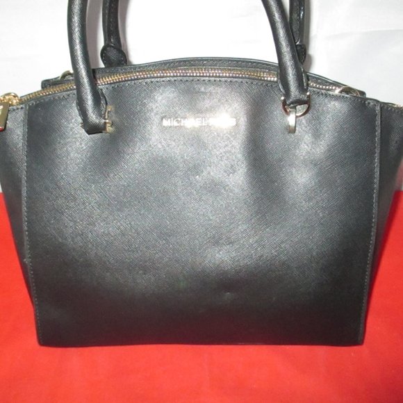 Michael Kors Ellis Saffiano Leather Satchel - Picture 7 of 13